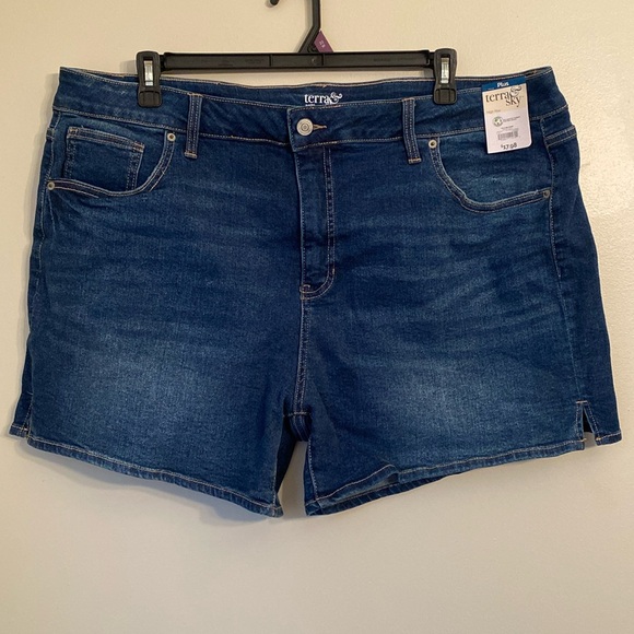 Terra & Sky High Rise Denim Shorts Size 22W - Picture 5 of 12